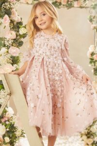 Camellia Ditsy Long Sleeve Kids Dress