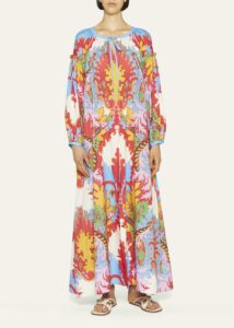 Abstract-print Maxi Dress