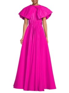 Faille Capelet a Line Gown