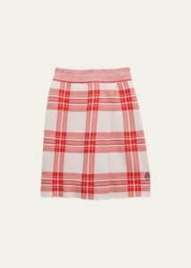 Girl's Lynx Tartan-print Skirt, Size 2-12