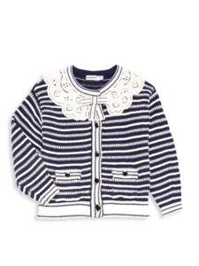 Little Girl's Striped Cardigan Sweater