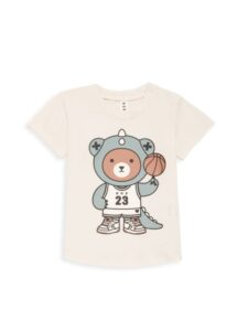 Baby Boy's & Little Boy's B-ball Dino Bear T Shirt