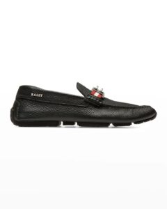 Men's Parsal Pebbled Leather Drivers with B-chain Bit