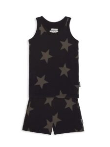 Little Girl's & Girl's 2-piece Star Print Tank Top & Shorts Set