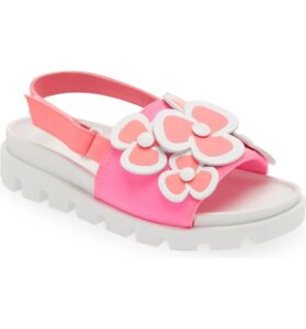 Kids' Pensamoi Flower Appliqué Sandal