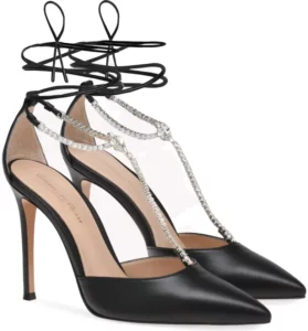 Crystal T-strap Pointed Toe Pump (women)