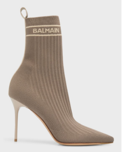 Skye Monogram Knit Stiletto Booties