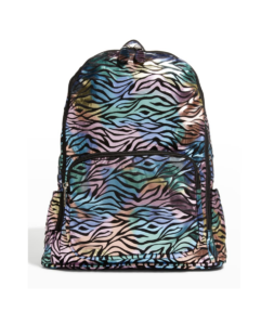 Kid's Metallic Zebra-print Backpack