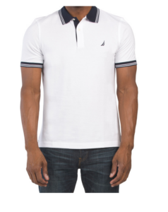 Short Sleeve Solid Polo with Contrast Collar