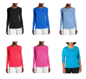 Hanes Women's Sport Cool Dri Long Sleeve Crewneck T-shirt, Moisture-wicking Performance Tee