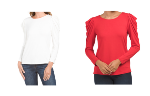 Long Puff Sleeve Knit Top