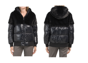 Ginevra Short Coat with Faux Fur Size L-xxl