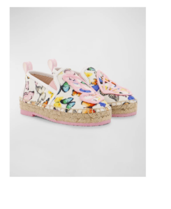 Girl's Butterfly Canvas Flat Espadrilles