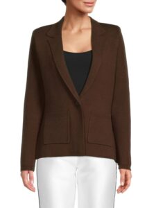 Lacey Solid Knit Blazer