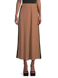 Side Stripe Midi Skirt