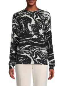 Abstract Print Sweater