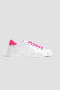 Neon Two-tone Leather Sneakers