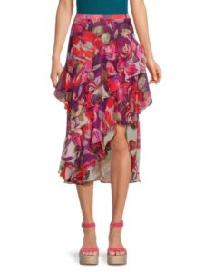 Carmen Floral Ruffle Skirt