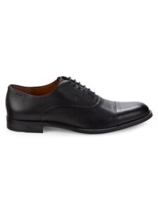 Abram Textured Leather Oxford Shoes