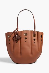 Shell Perforated Leather Tote