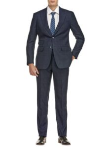 Slim Fit Peak Lapel Windowpance Suit