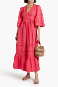 Roda Tiered Cotton-poplin Maxi Dress