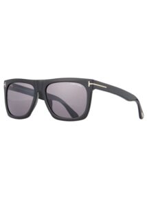 Morgan Thick Square Acetate Sunglasses, Black/smoke