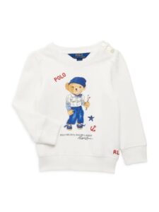 Little Boy's Bear Logo Graphic Sweatshirt