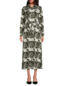 Abstract Midaxi Shirt Dress