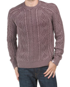 Aran Knit Dexter Crew Sweater