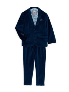 ​little Boy’s 2-piece Velvet Suit Set