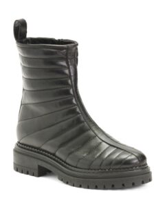 Made in Italy Leather Stitched Booties