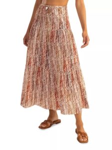 Tiered Cotton Midi-skirt