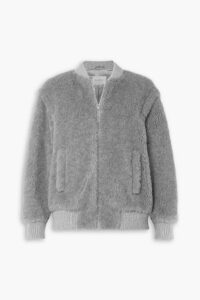 Brushed Wool-blend Bomber Jacket