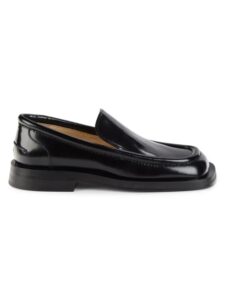 Square Toe Patent Leather Loafers