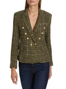 Delilah Tweed Double Breasted Blazer