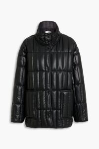 Evelina Quilted Faux Leather Jacket