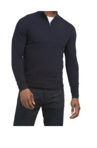 Merino Cashmere Quarter Zip Sweater