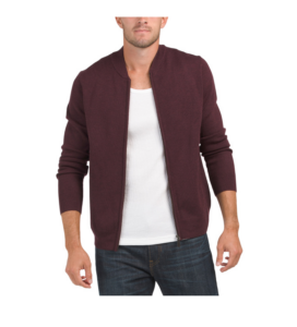 Merino Wool Full Zip Sweater