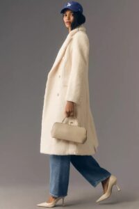 Textured Faux Shearling Coat