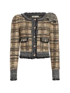 Chantria Cropped Tweed Cardigan