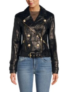 Billie Belted Leather Jacket