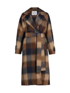 Randi Wool-blend Checkered Coat