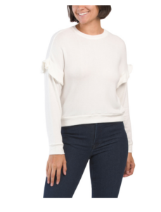 Mariam Ruffle Sleeve Sweater