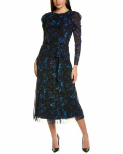 Puff Sleeve Midi Dress