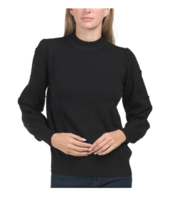 Pearl Sleeve Sweater