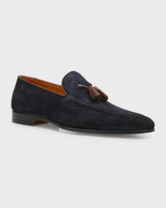 Men's Seneca Suede Leather Tassel Loafers Size 12