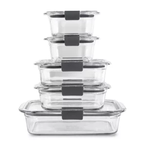Rubbermaid Brilliance 10-pc. Glass Food Storage Container Set