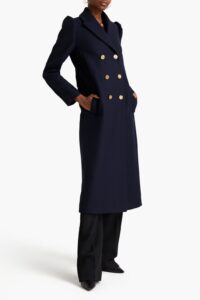 Double-breasted Wool-blend Felt Coat