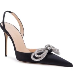 Double Bow Pointed Toe Slingback Pump (women)